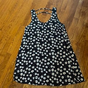 Flowy mini sunflower dress
